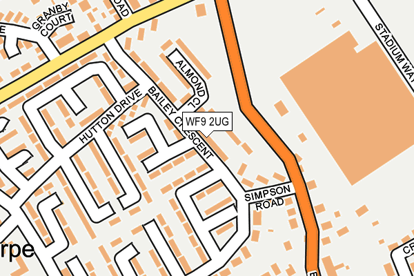 WF9 2UG map - OS OpenMap – Local (Ordnance Survey)