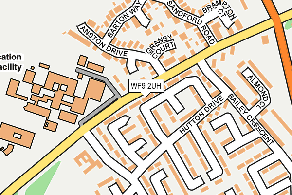 WF9 2UH map - OS OpenMap – Local (Ordnance Survey)