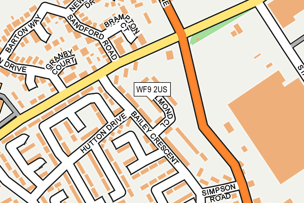 WF9 2US map - OS OpenMap – Local (Ordnance Survey)
