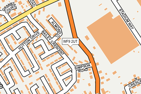 WF9 2UT map - OS OpenMap – Local (Ordnance Survey)