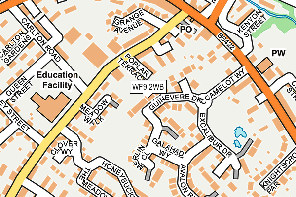 WF9 2WB map - OS OpenMap – Local (Ordnance Survey)