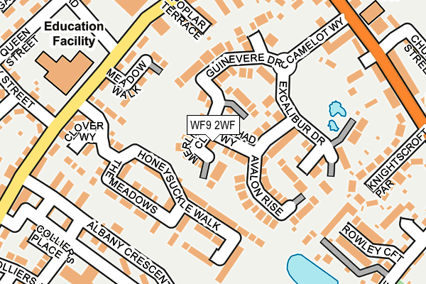 WF9 2WF map - OS OpenMap – Local (Ordnance Survey)