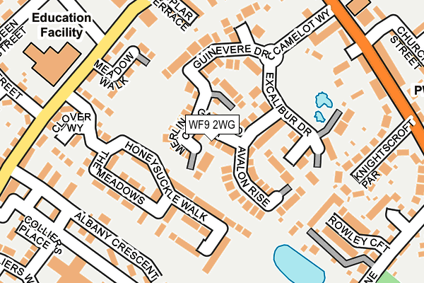 WF9 2WG map - OS OpenMap – Local (Ordnance Survey)