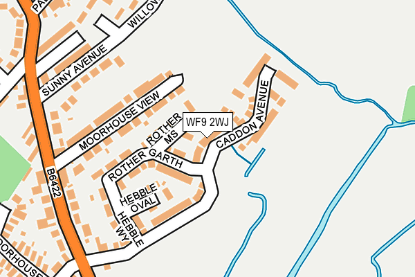 WF9 2WJ map - OS OpenMap – Local (Ordnance Survey)