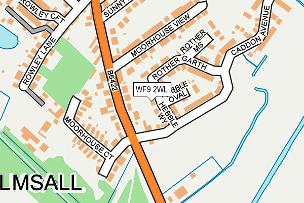 WF9 2WL map - OS OpenMap – Local (Ordnance Survey)
