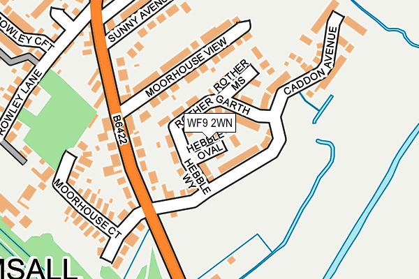 WF9 2WN map - OS OpenMap – Local (Ordnance Survey)