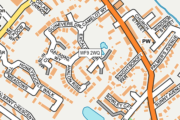 WF9 2WQ map - OS OpenMap – Local (Ordnance Survey)