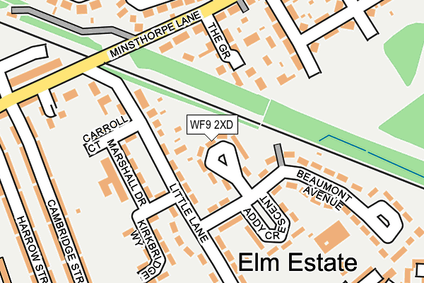 WF9 2XD map - OS OpenMap – Local (Ordnance Survey)