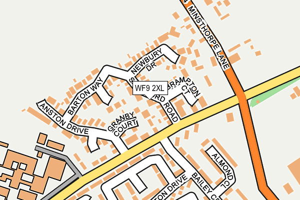 WF9 2XL map - OS OpenMap – Local (Ordnance Survey)