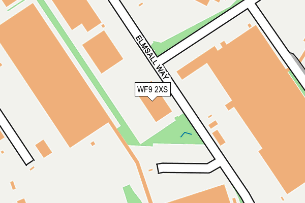 WF9 2XS map - OS OpenMap – Local (Ordnance Survey)