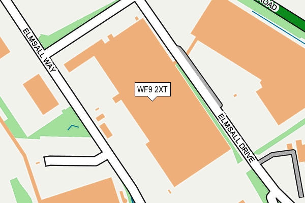 WF9 2XT map - OS OpenMap – Local (Ordnance Survey)