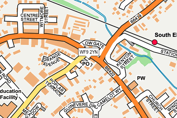 WF9 2YN map - OS OpenMap – Local (Ordnance Survey)