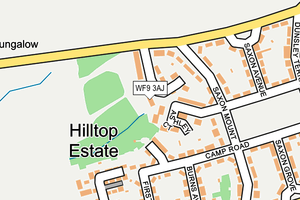 WF9 3AJ map - OS OpenMap – Local (Ordnance Survey)