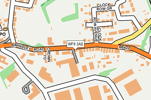 WF9 3AS map - OS OpenMap – Local (Ordnance Survey)