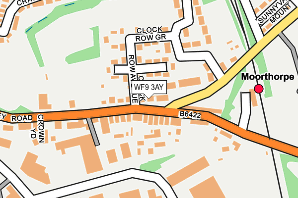 WF9 3AY map - OS OpenMap – Local (Ordnance Survey)