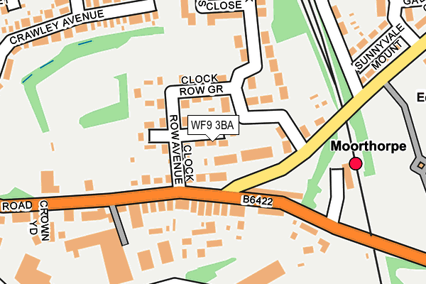 WF9 3BA map - OS OpenMap – Local (Ordnance Survey)