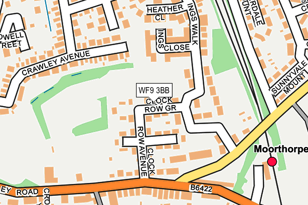 WF9 3BB map - OS OpenMap – Local (Ordnance Survey)