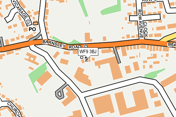 WF9 3BJ map - OS OpenMap – Local (Ordnance Survey)