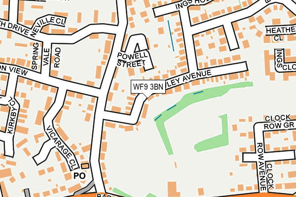 WF9 3BN map - OS OpenMap – Local (Ordnance Survey)