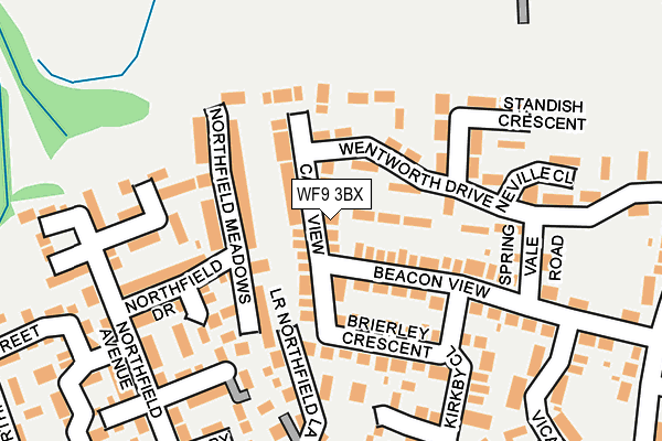WF9 3BX map - OS OpenMap – Local (Ordnance Survey)