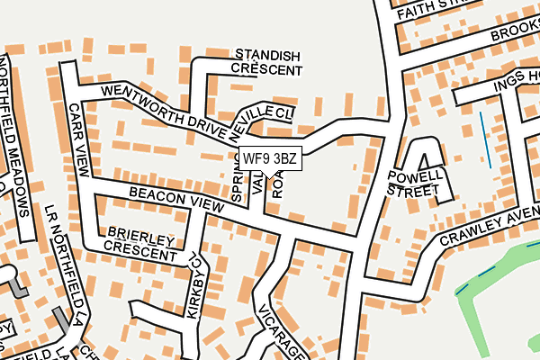WF9 3BZ map - OS OpenMap – Local (Ordnance Survey)