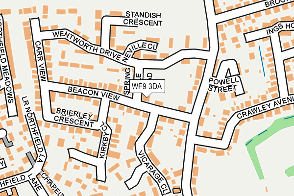 WF9 3DA map - OS OpenMap – Local (Ordnance Survey)