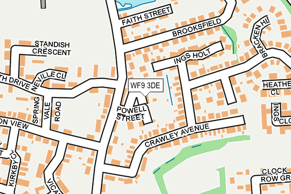 WF9 3DE map - OS OpenMap – Local (Ordnance Survey)