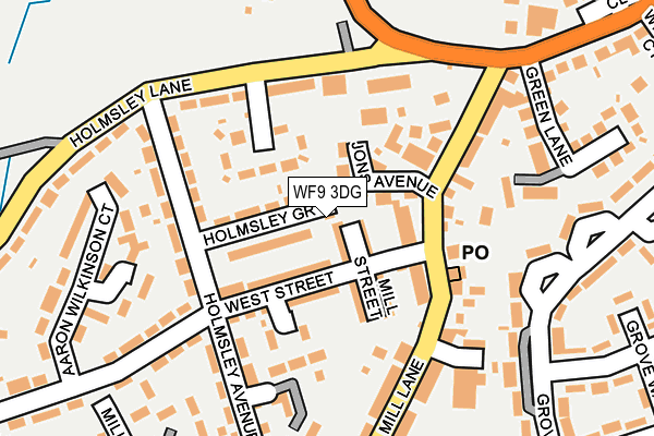 WF9 3DG map - OS OpenMap – Local (Ordnance Survey)
