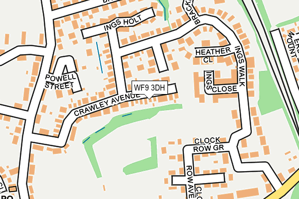 WF9 3DH map - OS OpenMap – Local (Ordnance Survey)