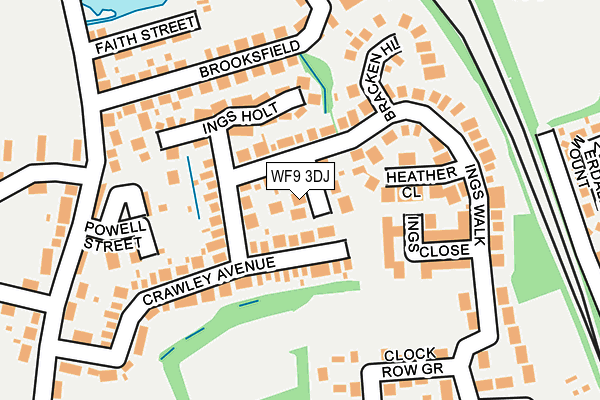 WF9 3DJ map - OS OpenMap – Local (Ordnance Survey)