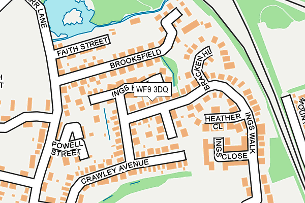 WF9 3DQ map - OS OpenMap – Local (Ordnance Survey)