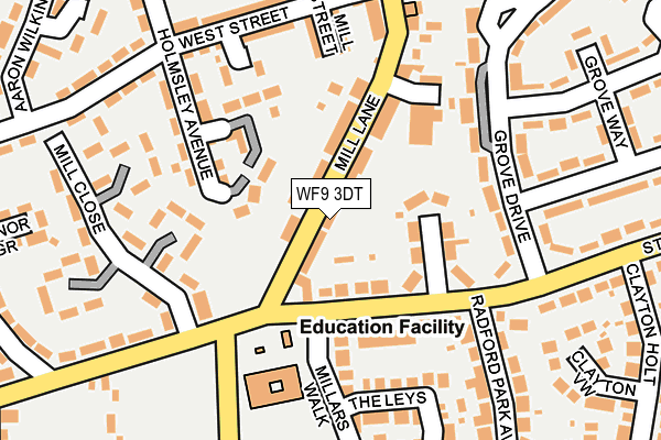 WF9 3DT map - OS OpenMap – Local (Ordnance Survey)