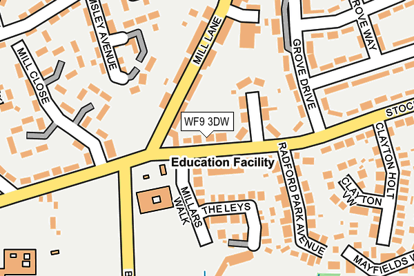 WF9 3DW map - OS OpenMap – Local (Ordnance Survey)