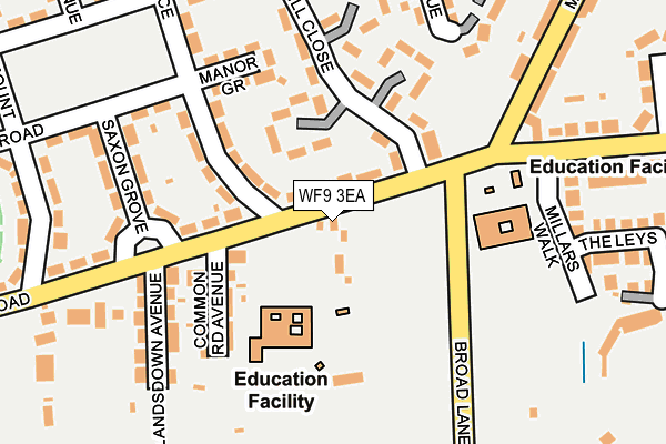 WF9 3EA map - OS OpenMap – Local (Ordnance Survey)
