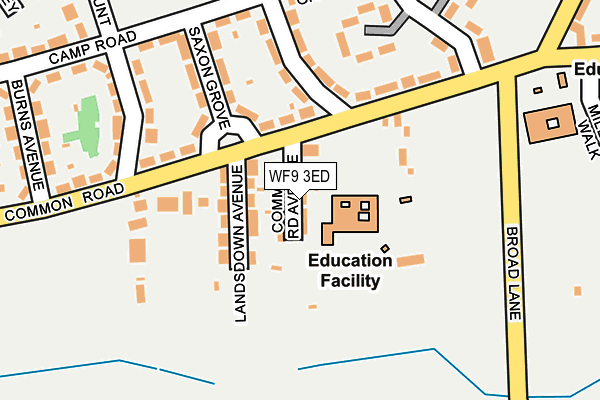 WF9 3ED map - OS OpenMap – Local (Ordnance Survey)