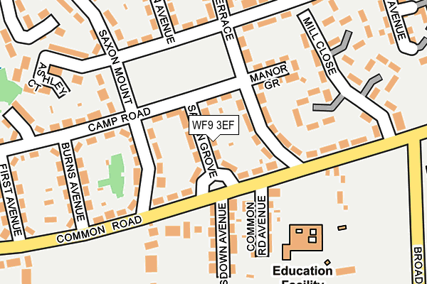 WF9 3EF map - OS OpenMap – Local (Ordnance Survey)