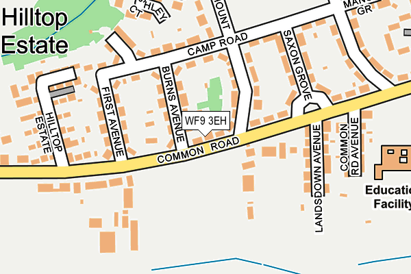 WF9 3EH map - OS OpenMap – Local (Ordnance Survey)