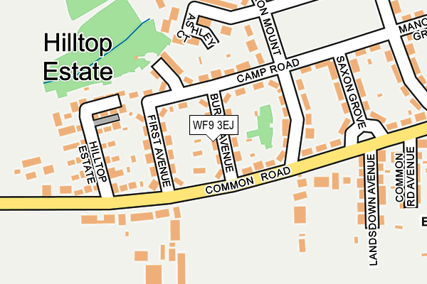 WF9 3EJ map - OS OpenMap – Local (Ordnance Survey)