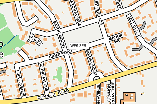 WF9 3ER map - OS OpenMap – Local (Ordnance Survey)