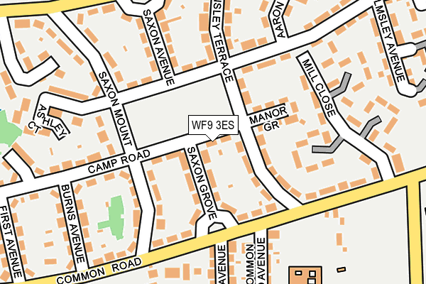 WF9 3ES map - OS OpenMap – Local (Ordnance Survey)
