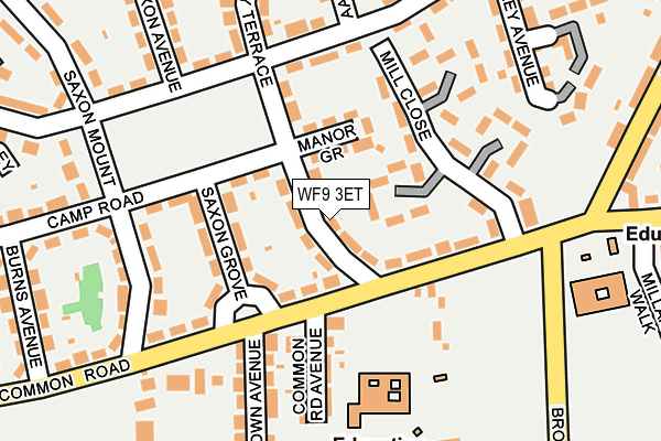 WF9 3ET map - OS OpenMap – Local (Ordnance Survey)