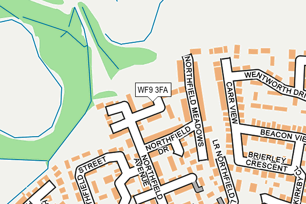 WF9 3FA map - OS OpenMap – Local (Ordnance Survey)