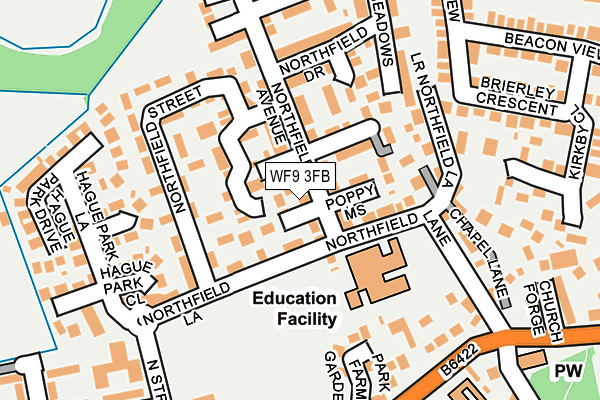 WF9 3FB map - OS OpenMap – Local (Ordnance Survey)