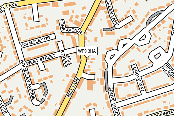 WF9 3HA map - OS OpenMap – Local (Ordnance Survey)
