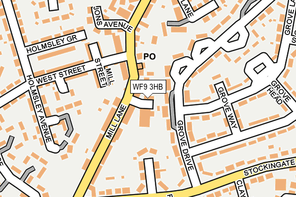 WF9 3HB map - OS OpenMap – Local (Ordnance Survey)