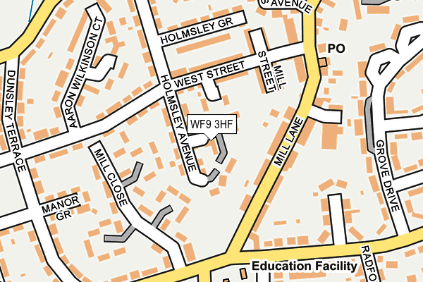 WF9 3HF map - OS OpenMap – Local (Ordnance Survey)