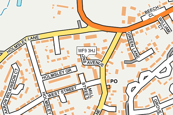 WF9 3HJ map - OS OpenMap – Local (Ordnance Survey)