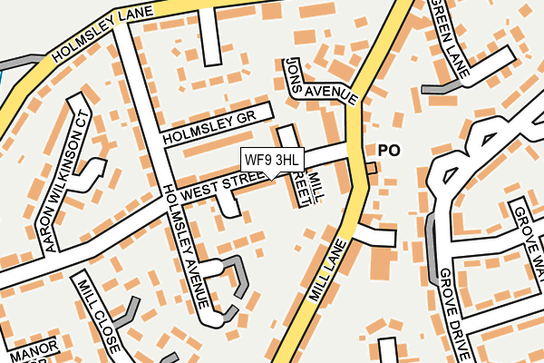 WF9 3HL map - OS OpenMap – Local (Ordnance Survey)