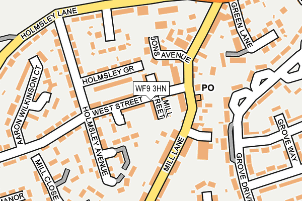 WF9 3HN map - OS OpenMap – Local (Ordnance Survey)