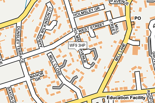 WF9 3HP map - OS OpenMap – Local (Ordnance Survey)